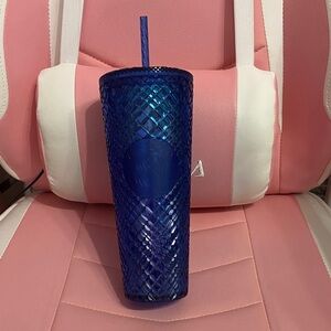 Starbucks Blue Tumbler with Straw